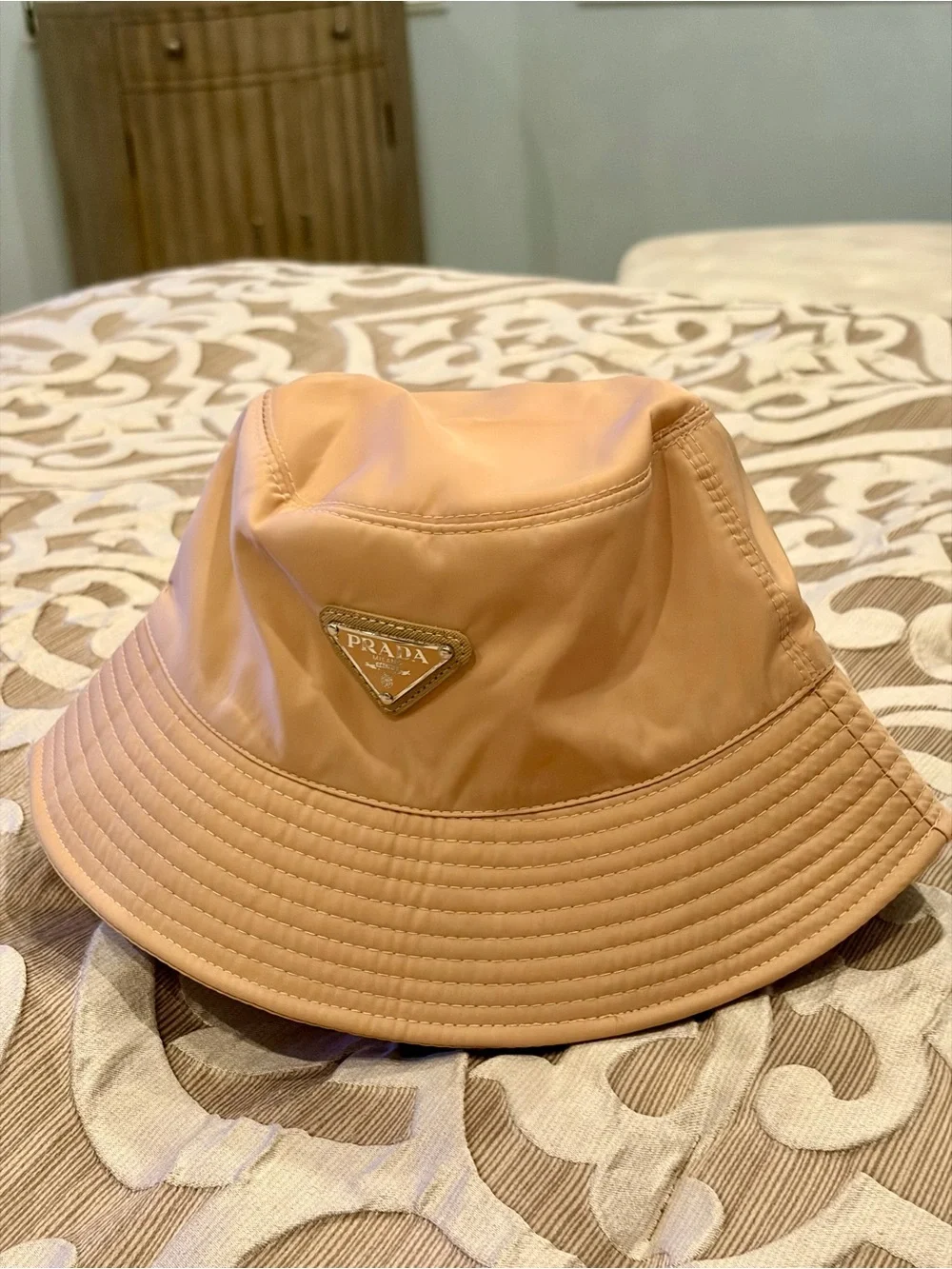 Like New Prada Tan Bucket Hat